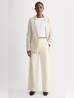 New Everlane THE UTILITY WIDE-LEG PANT in Bone Size 00